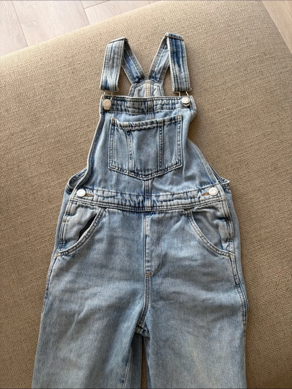 H&M Light Blue Denim Kids Overalls with Suspenders